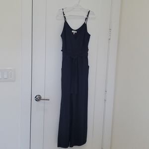 Navy Blue Linen Jumper.Size XS